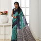 Jyoti Fashion Women's Firozi Soft Tussar Silk Printed Temple Border Traditional Saree with Blouse | Swadesiicart