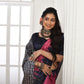 Jyoti Fashion Women's Pink Soft Tussar Silk Printed Temple Border Traditional Saree with Blouse | Swadesiicart