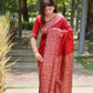 Jyoti Fashion Women's Red Handloom Raw Silk Printed Border Traditional Saree with Blouse | Swadesiicart