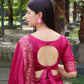 Jyoti Fashion Women's Pink Handloom Raw Silk Printed Border Traditional Saree with Blouse | Swadesiicart