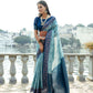 Jyoti Fashion Women's Firozi Soft Silk Zari Woven Traditional Saree with Blouse | Swadesiicart