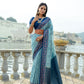 Jyoti Fashion Women's Firozi Soft Silk Zari Woven Traditional Saree with Blouse | Swadesiicart
