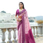 Jyoti Fashion Women's Pink Soft Silk Zari Woven Traditional Saree with Blouse | Swadesiicart