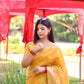 Jyoti Fashion Women's Yellow Linen Silk Zari Woven Traditional Saree with Blouse | Swadesiicart