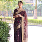 Jyoti Fashion Women's Coffee Linen Silk Zari Woven Traditional Saree with Blouse | Swadesiicart