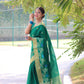 Jyoti Fashion Women's Rama Linen Silk Zari Woven Traditional Saree with Blouse | Swadesiicart