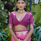 Jyoti Fashion Women's Pink Tussar Silk Temple Border with Zari Lining Traditional Saree with Blouse | Swadesiicart