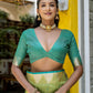 Jyoti Fashion Women's Green Tussar Silk Temple Border with Zari Lining Traditional Saree with Blouse | Swadesiicart