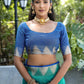 Jyoti Fashion Women's Rama Tussar Silk Temple Border with Zari Lining Traditional Saree with Blouse | Swadesiicart