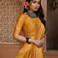 Jyoti Fashion Women's Mustard Handloom Raw Silk Weaving Pallu Traditional Saree with Blouse | Swadesiicart