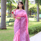 Jyoti Fashion Women's Baby Pink Handloom Raw Silk Weaving Pallu Traditional Saree with Blouse | Swadesiicart