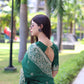 Jyoti Fashion Women's Green Handloom Raw Silk Weaving Pallu Traditional Saree with Blouse | Swadesiicart