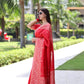 Jyoti Fashion Women's Red Handloom Raw Silk Weaving Pallu Traditional Saree with Blouse | Swadesiicart