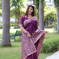 Jyoti Fashion Women's Purple Handloom Raw Silk Weaving Pallu Traditional Saree with Blouse | Swadesiicart