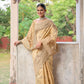 Jyoti Fashion Women's Beige Handloom Raw Silk Weaving Pallu Traditional Saree with Blouse | Swadesiicart