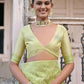 Jyoti Fashion Women's Light Green Handloom Raw Silk Weaving Pallu Traditional Saree with Blouse | Swadesiicart