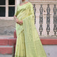 Jyoti Fashion Women's Light Green Handloom Raw Silk Weaving Pallu Traditional Saree with Blouse | Swadesiicart