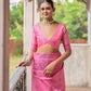 Jyoti Fashion Women's Pink Handloom Raw Silk Weaving Pallu Traditional Saree with Blouse | Swadesiicart