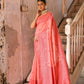 Jyoti Fashion Women's Coral Handloom Raw Silk Weaving Pallu Traditional Saree with Blouse | Swadesiicart