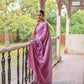 Jyoti Fashion Women's Purple Handloom Raw Silk Weaving Pallu Traditional Saree with Blouse | Swadesiicart