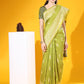 Jyoti Fashion Women's Mehendi Soft Raw Silk Tow Tone Weaving Traditional Saree with Blouse | Swadesiicart