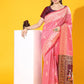 Jyoti Fashion Women's Pink Soft Raw Silk Tow Tone Weaving Traditional Saree with Blouse | Swadesiicart