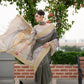 Jyoti Fashion Women's Verdun Green Soft Tussar Silk Traditional Print & Zari Border Saree with Blouse | Swadesiicart