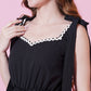 Jyoti Fashion Women's Black Heavy Crepe Crushed Flared Western Dress | Swadesiicart