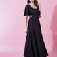 Jyoti Fashion Women's Black Crepe Waist Cut Flared Western Dress | Swadesiicart