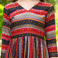 Jyoti Fashion Women's Black Rayon Geometric Printed Casual Flared kurta | Swadesiicart