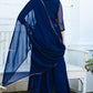 Jyoti Fashion Women's Blue Georgette Foil Printed Kurta Set with Dupatta | Swadesiicart