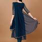 Jyoti Fashion Women's Teal Blue Georgette Foil Printed Kurta Set with Dupatta | Swadesiicart