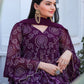 Jyoti Fashion Women's Wine Georgette Bandhani Print Kurta Set with Dupatta | Swadesiicart