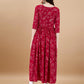 Jyoti Fashion Women's Rani Pink Rayon Bandhani Printed Casual Flared kurta | Swadesiicart