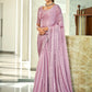Jyoti Fashion Women's Purple Silk Blend Embellished Border with Beads & Crystal Cutwork Saree with Blouse | Swadesiicart
