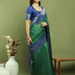 Jyoti Fashion Women's Green Silk Blend Ikat Jari Weaving Pattern with Jari Border Saree with Blouse | Swadesiicart