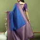 Jyoti Fashion Women's Blue Silk Blend Ikat Jari Weaving Pattern with Jari Border Saree with Blouse | Swadesiicart