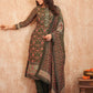 Jyoti Fashion Women's Green Pure Tissue Shimmer Floral Digital Print With Zardoshi Hand Work Salwar Suit Set | Swadesiicart