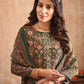 Jyoti Fashion Women's Green Pure Tissue Shimmer Floral Digital Print With Zardoshi Hand Work Salwar Suit Set | Swadesiicart