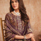 Jyoti Fashion Women's Purple Pure Tissue Shimmer Floral Digital Print With Zardoshi Hand Work Salwar Suit Set | Swadesiicart