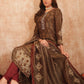 Jyoti Fashion Women's Gold Pure Tissue Shimmer Floral Digital Print With Zardoshi Hand Work Salwar Suit Set | Swadesiicart