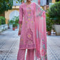 Jyoti Fashion Women's Pink Muslin Resham Thread with Jari & Cut Work Salwar Suit Set | Swadesiicart