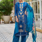 Jyoti Fashion Women's Navy Blue Muslin Resham Thread with Jari & Cut Work Salwar Suit Set | Swadesiicart