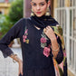 Jyoti Fashion Women's Black Muslin Resham Thread with Jari & Cut Work Salwar Suit Set | Swadesiicart
