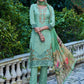 Jyoti Fashion Women's Green Muslin Resham Thread with Jari & Cut Work Salwar Suit Set | Swadesiicart
