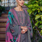 Jyoti Fashion Women's Grey Muslin Resham Thread with Jari & Cut Work Salwar Suit Set | Swadesiicart