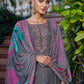 Jyoti Fashion Women's Grey Muslin Resham Thread with Jari & Cut Work Salwar Suit Set | Swadesiicart