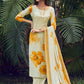 Jyoti Fashion Women's Cream Muslin Floral Digital Print with Sequins Work Salwar Suit Set | Swadesiicart