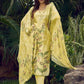 Jyoti Fashion Women's Lemon Yellow Muslin Floral Digital Print with Sequins Work Salwar Suit Set | Swadesiicart