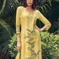 Jyoti Fashion Women's Lemon Yellow Muslin Floral Digital Print with Sequins Work Salwar Suit Set | Swadesiicart